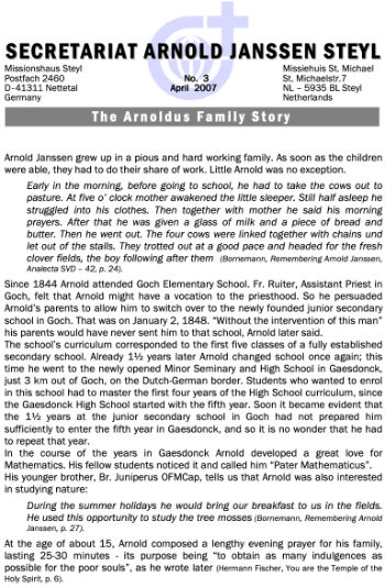 The Arnoldus Family Story, Vol.1, No.3
