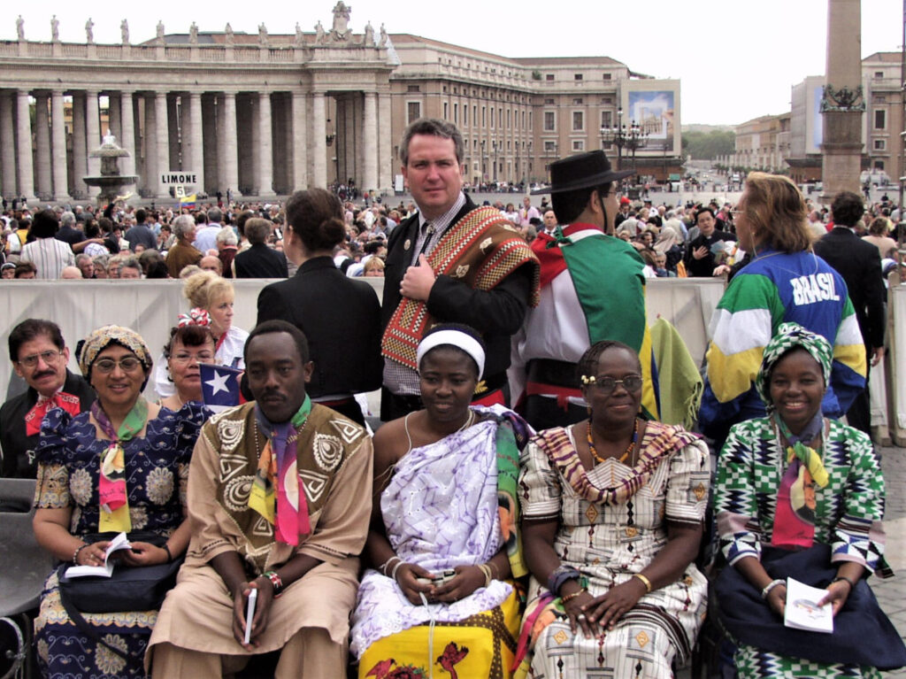 Sr. Bernardete Dere in St. Peter's Square (last on the right)