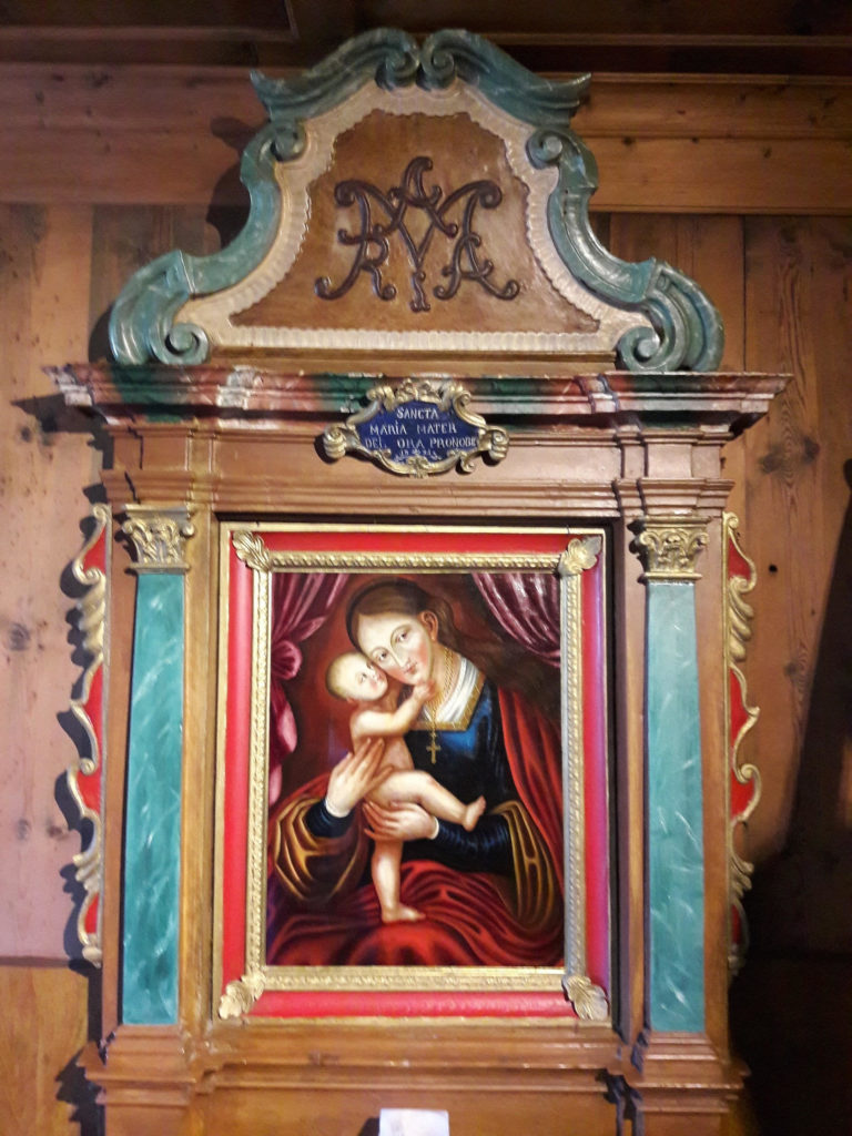 Altar of the Virgen Mary in the family home of Saint Joseph Freinademetz